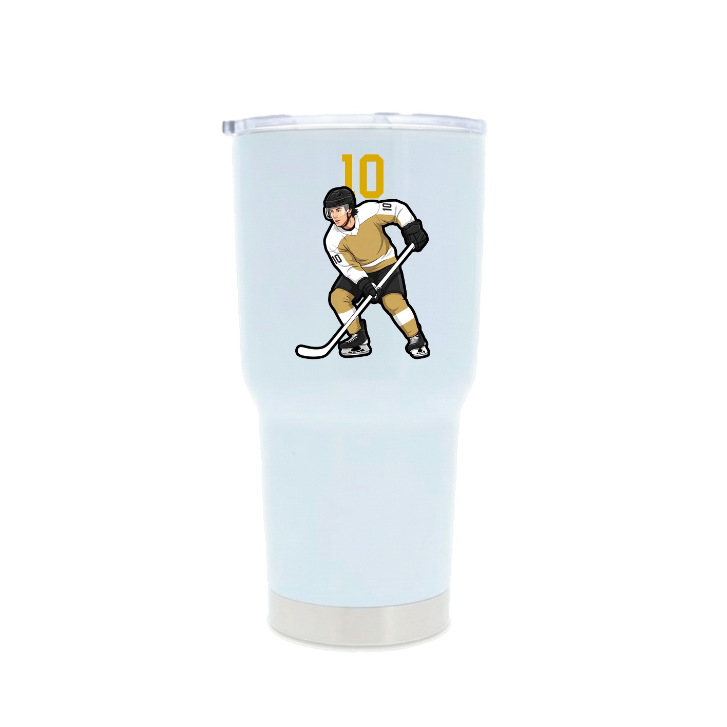 30oz Stainless Steel Tumbler — Number Top in White
