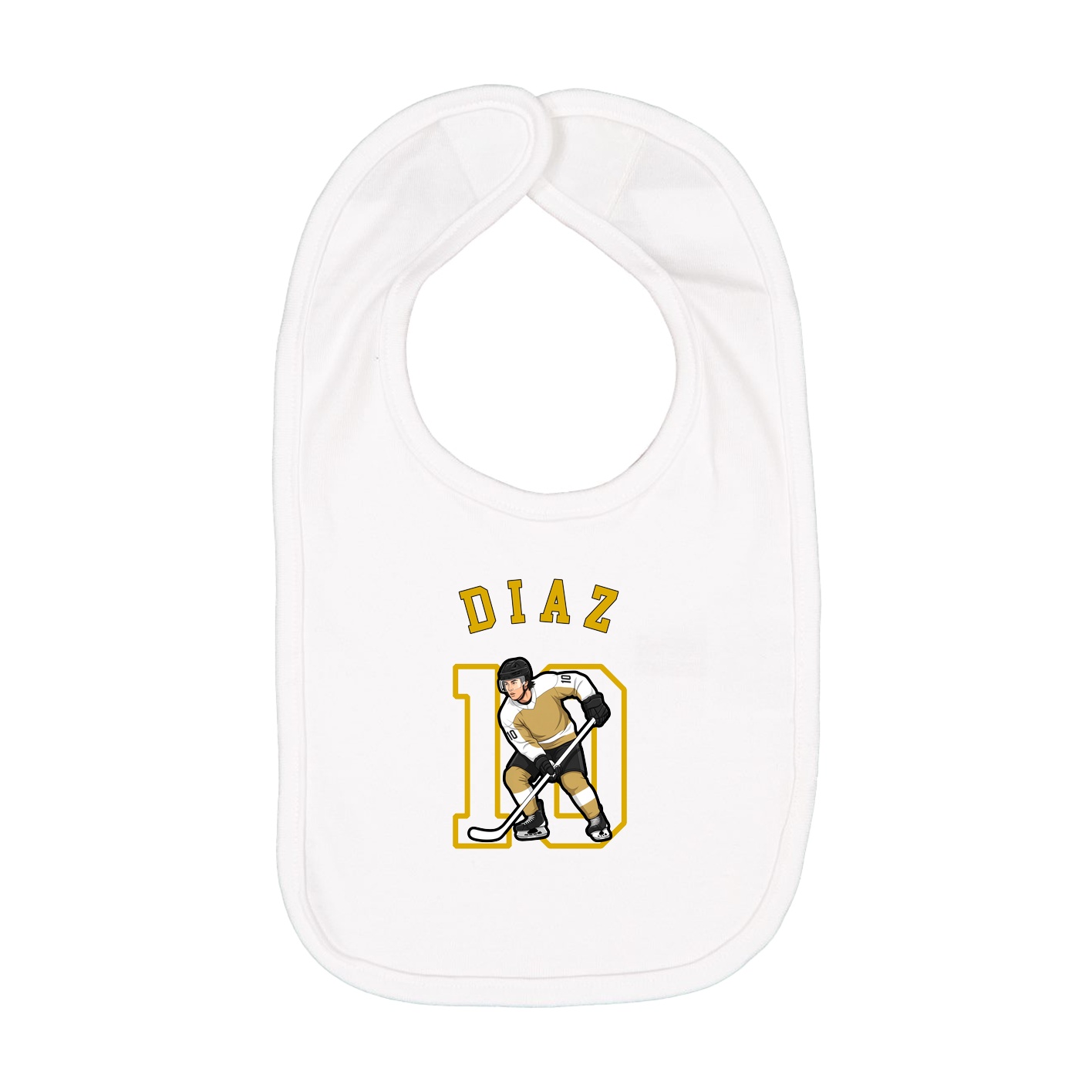Infant Bib — Shirsey Arch in White