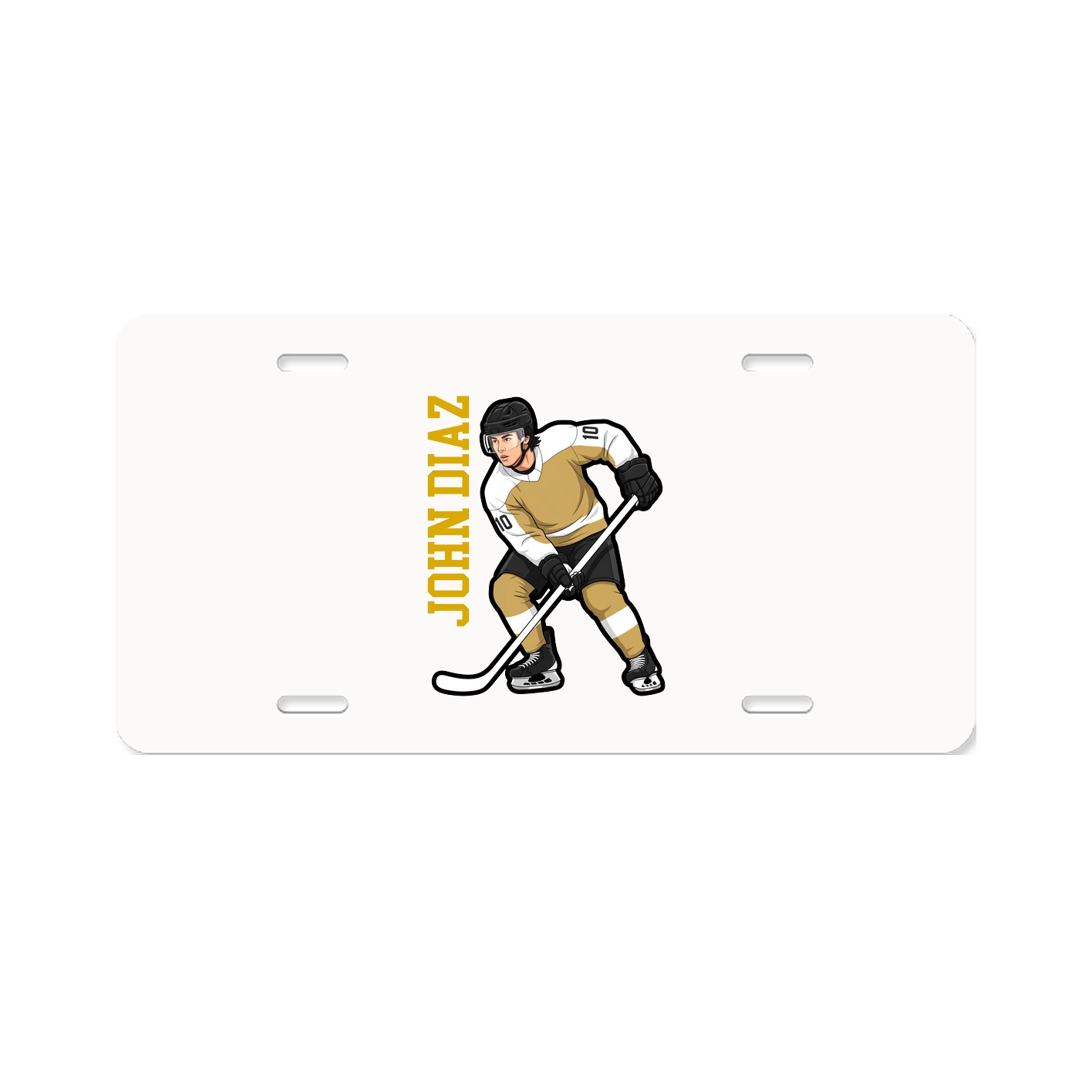 License Plate — Name Vertical in Classic