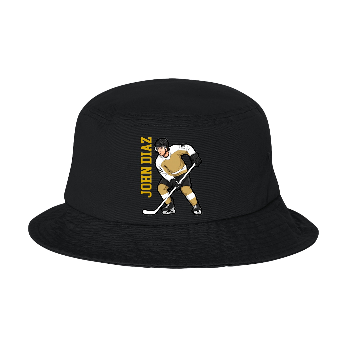 Bucket Cap — Name Vertical in Black