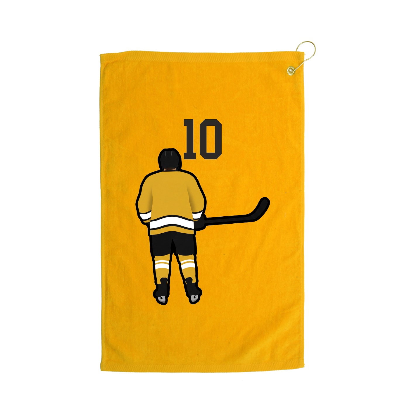 Golf Towel — Number Top in Gold