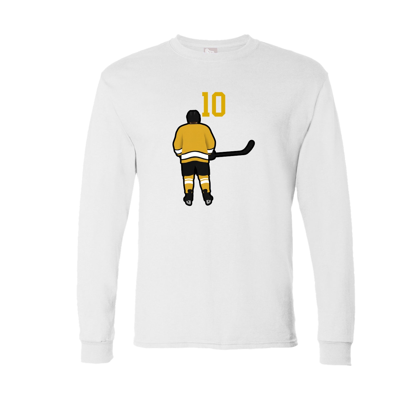 Long Sleeve Tee — Number Top in White