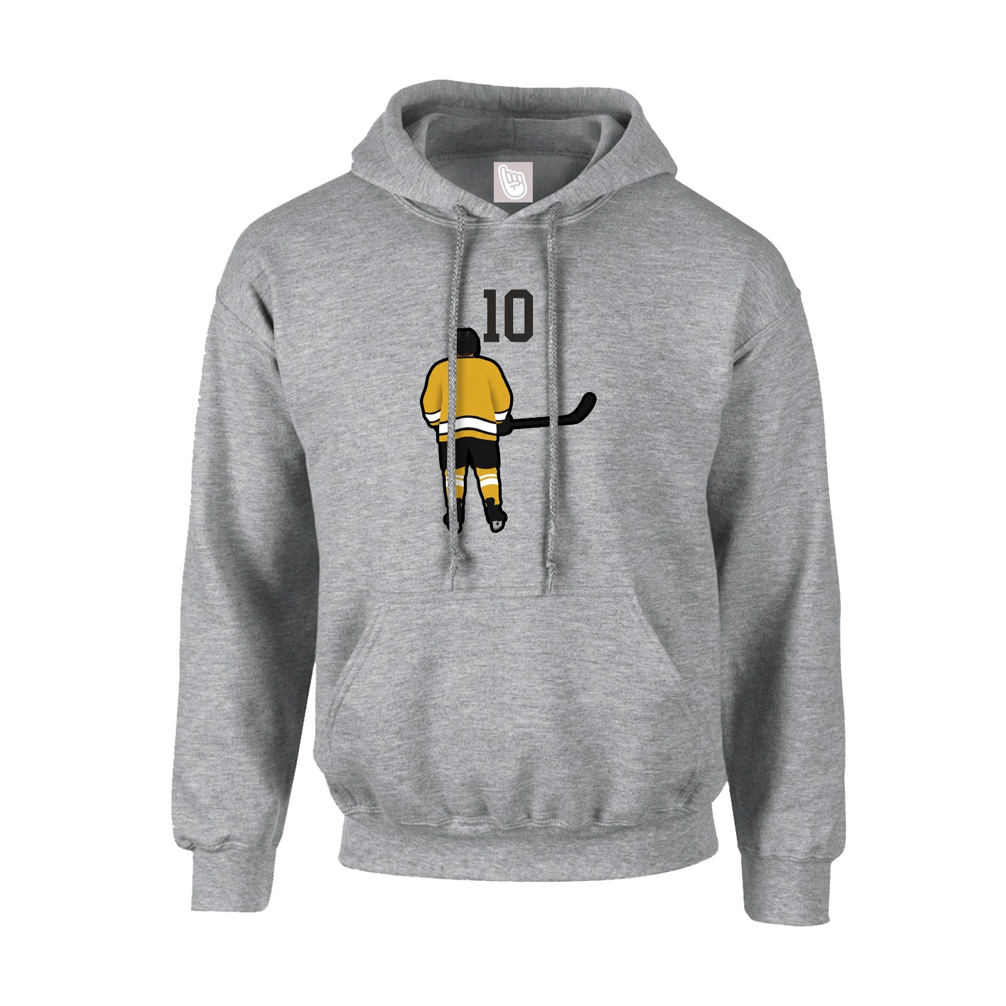 Hoodie — Number Top in Grey