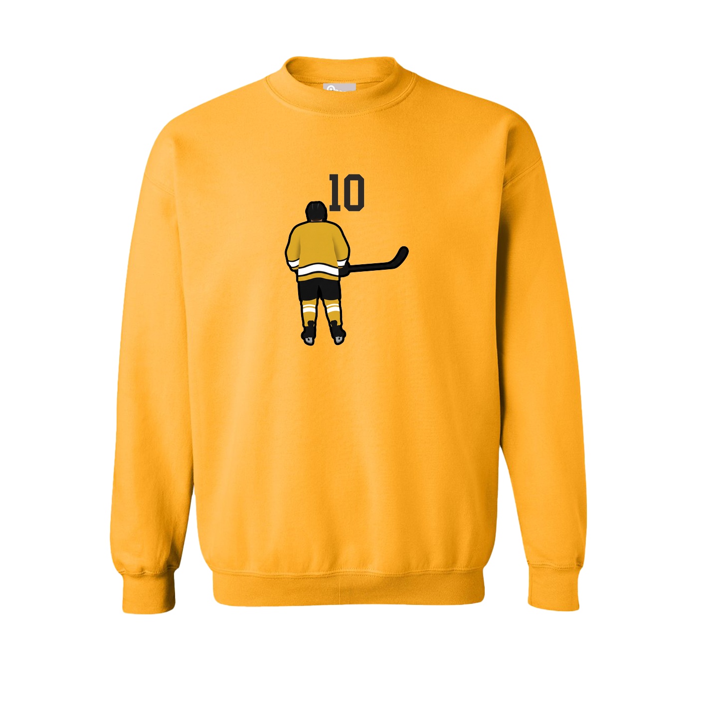 Fleece Crew — Number Top in Gold