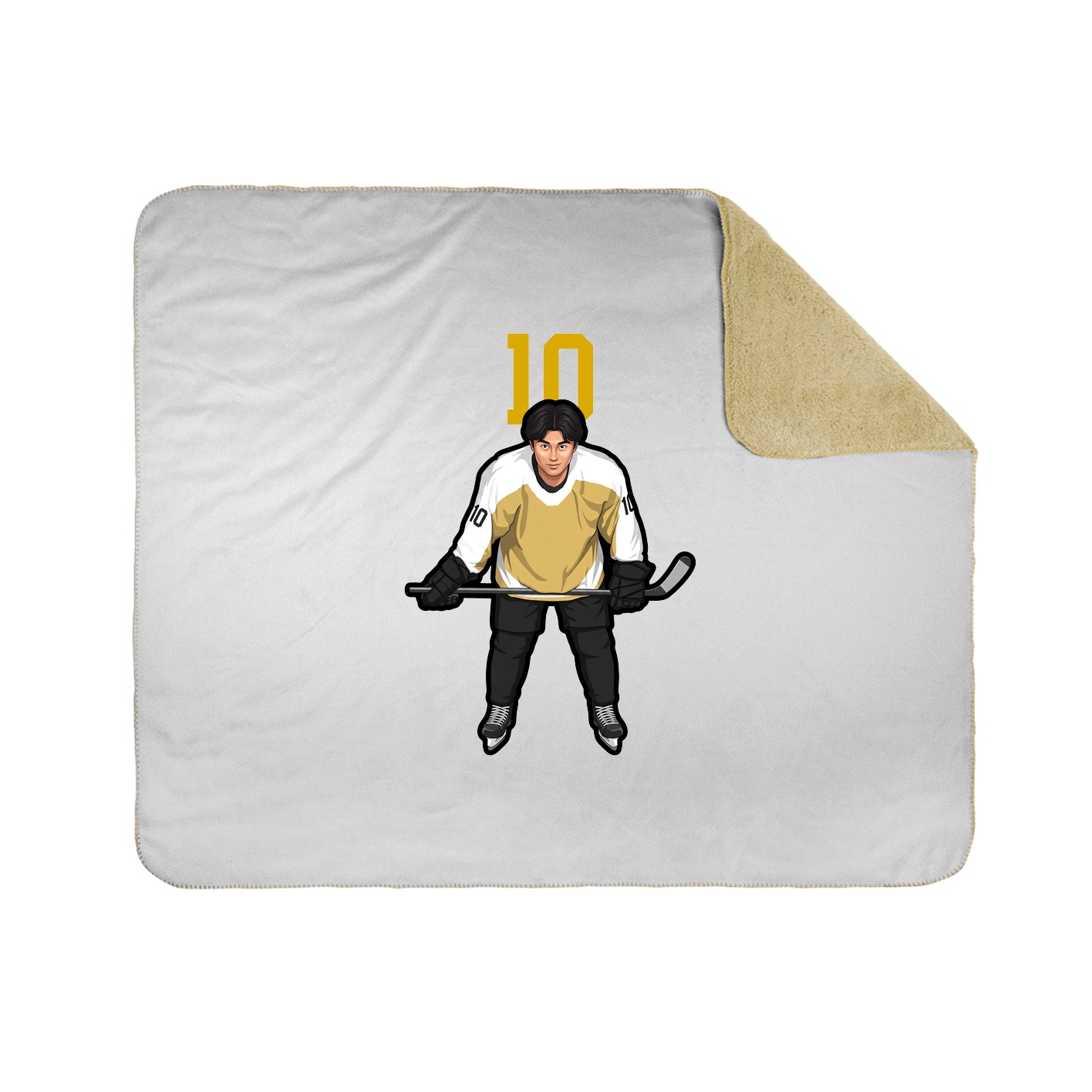 Throw Blanket — Number Top in White