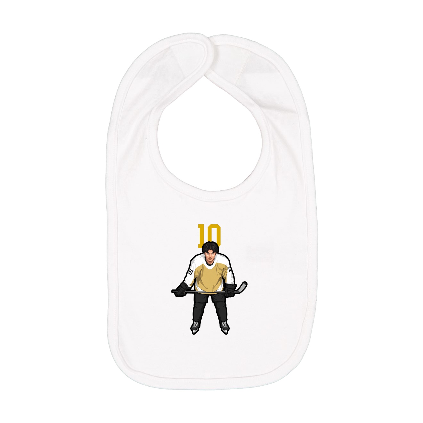 Infant Bib — Number Top in White