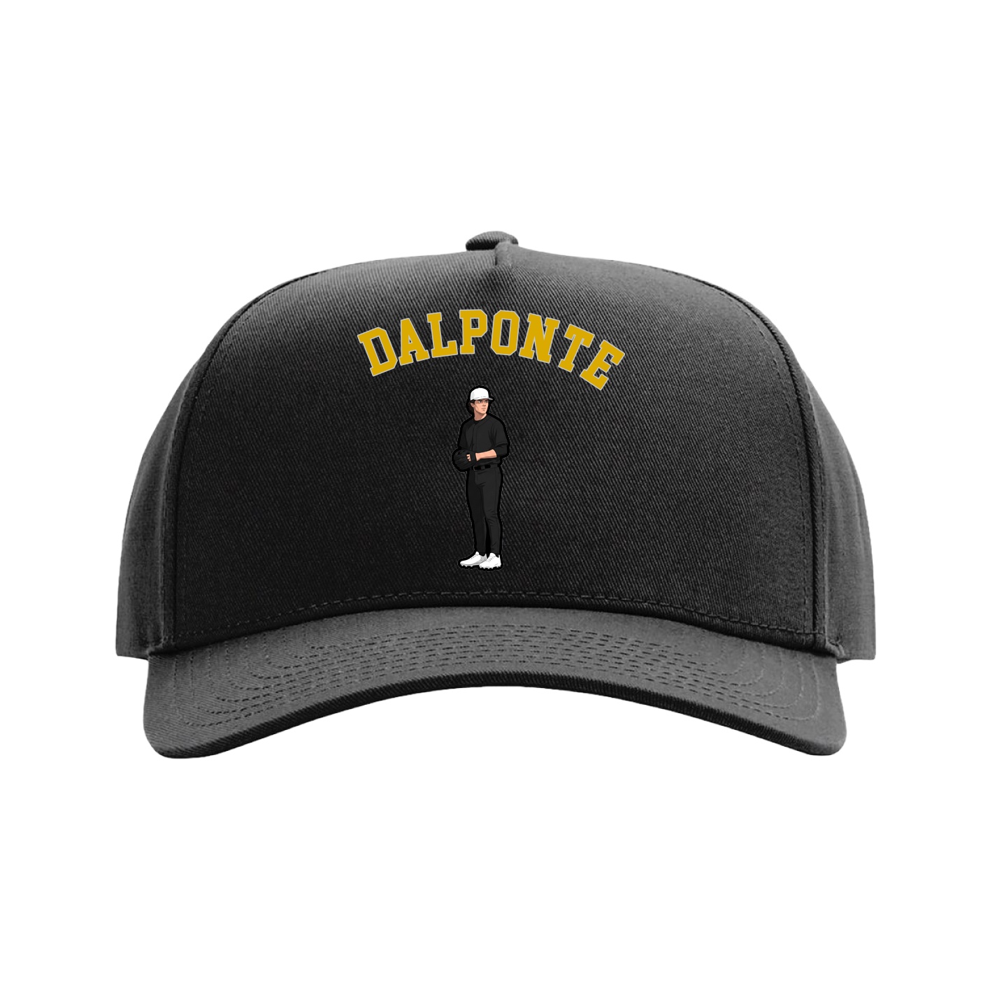 Full Fabric Five-Panel Champ Cap — Shirsey Arch in Black