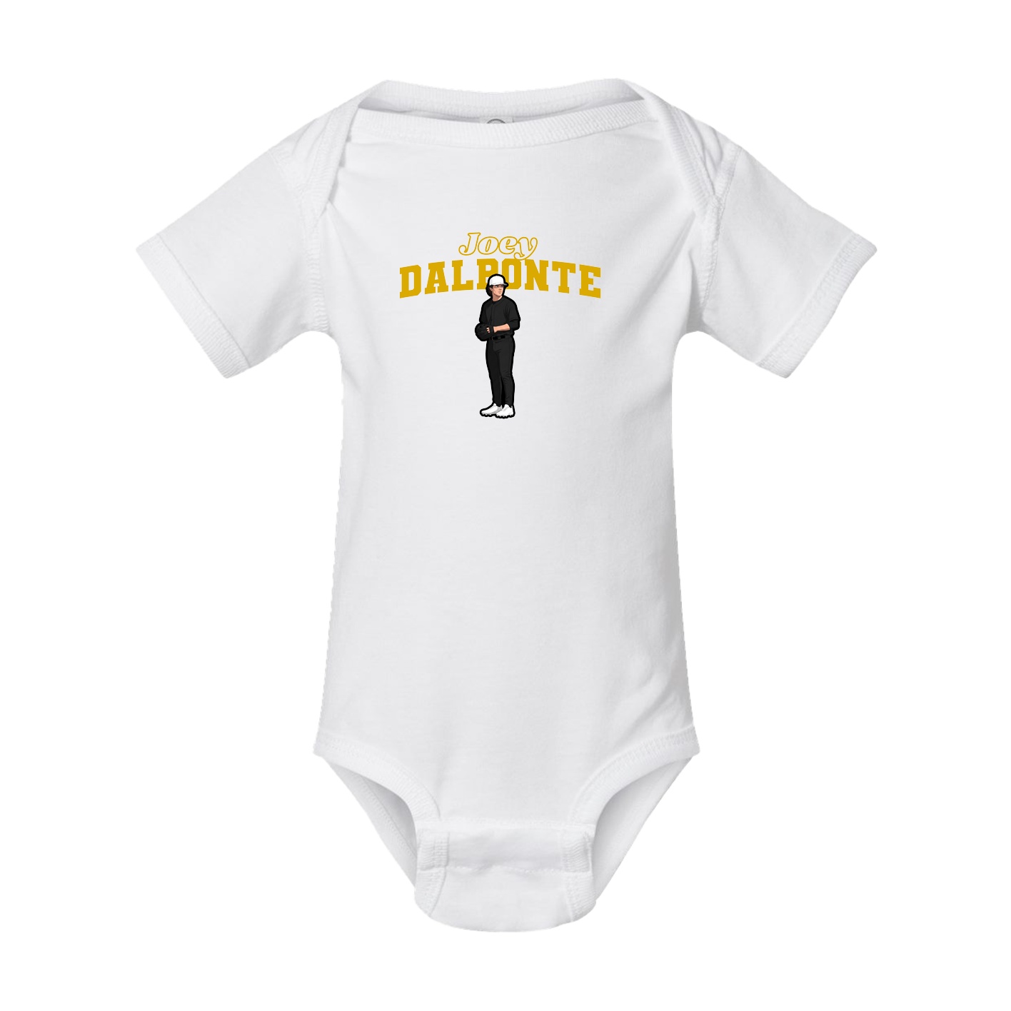 Baby Onesie — Name Arch in White