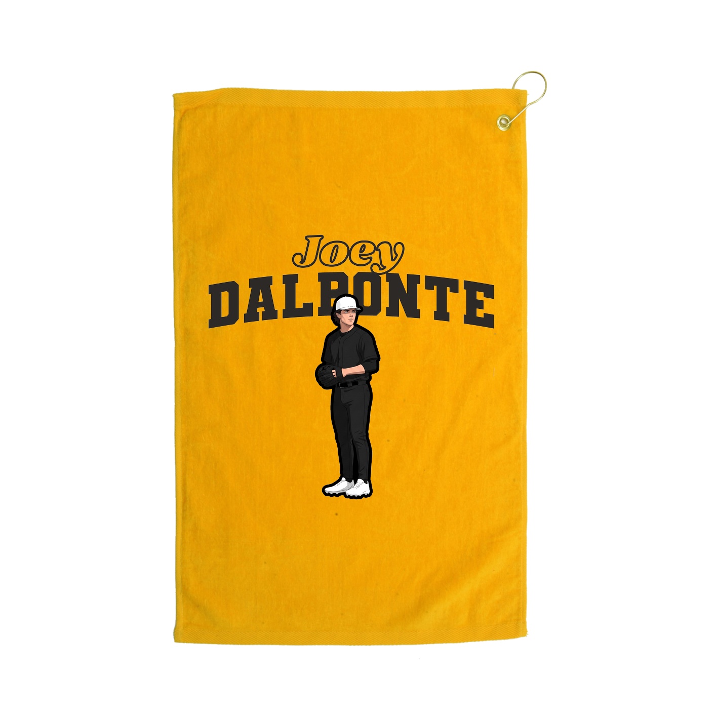 Golf Towel — Name Arch in Gold