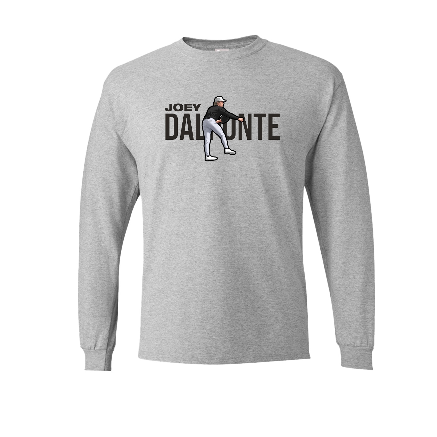 Long Sleeve Tee — Player Name in Grey