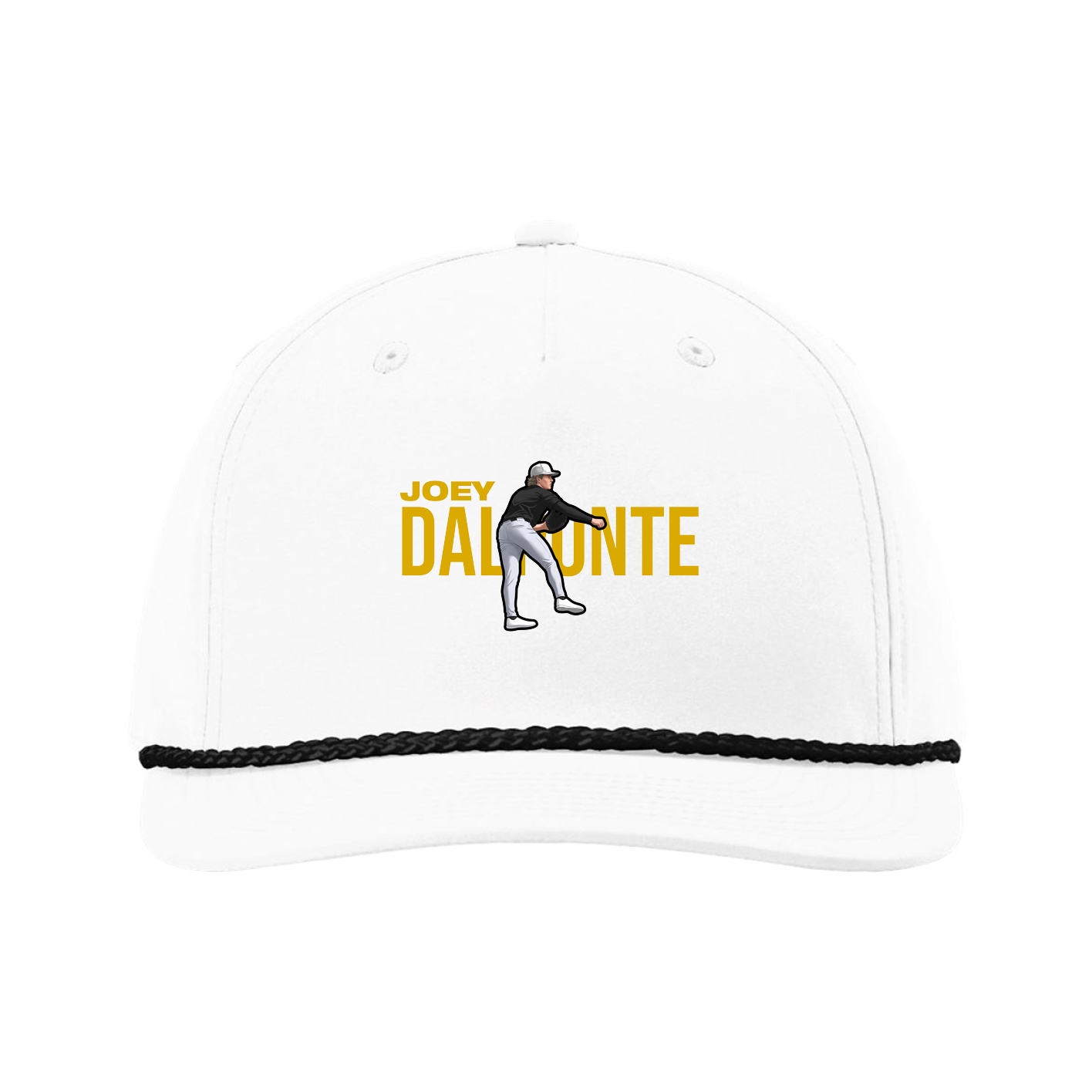 Five-Panel Classic Rope Cap — Player Name in White