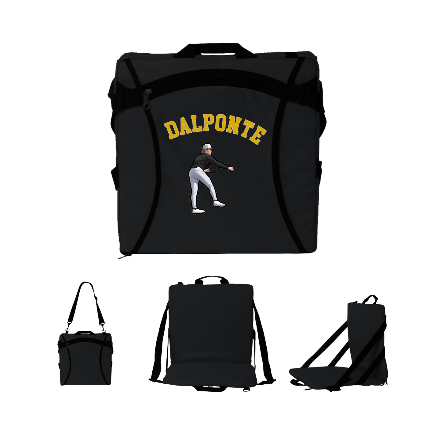 Folding Stadium Seat — Shirsey Arch in Black