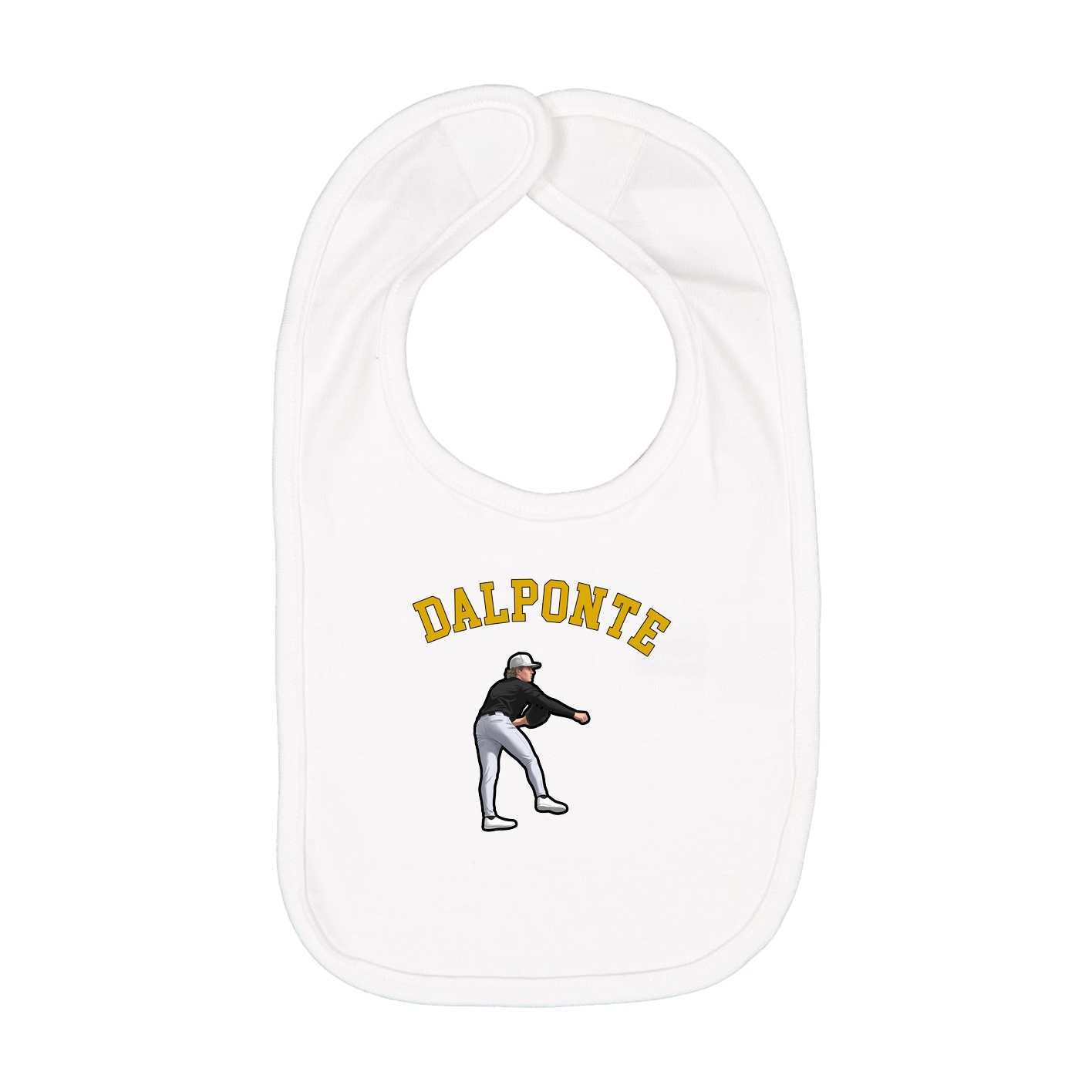 Infant Bib — Shirsey Arch in White