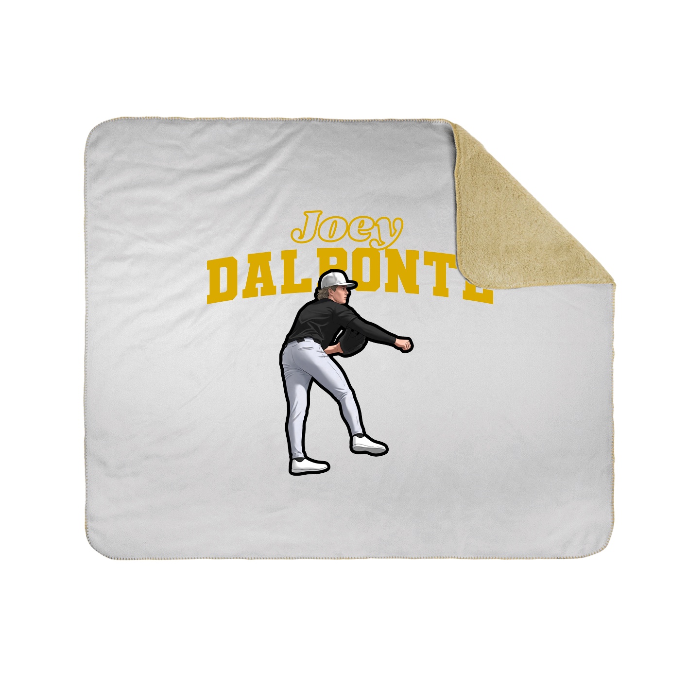 Throw Blanket — Name Arch in White