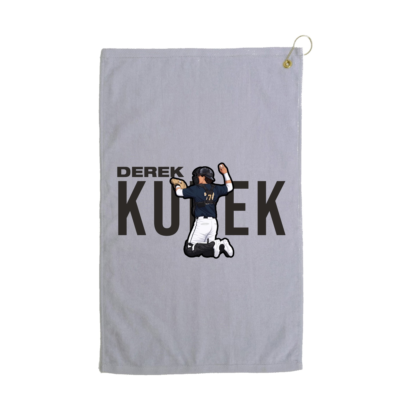 Golf Towel — Player Name in Grey