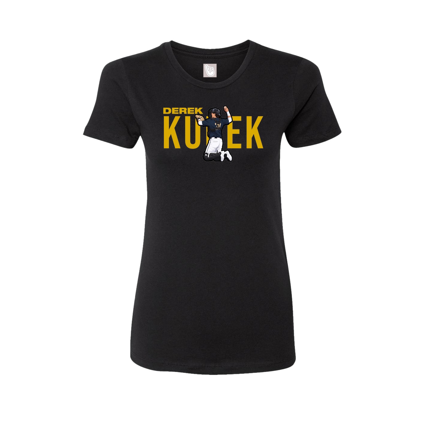 Fitted Women's Tee — Player Name in Black