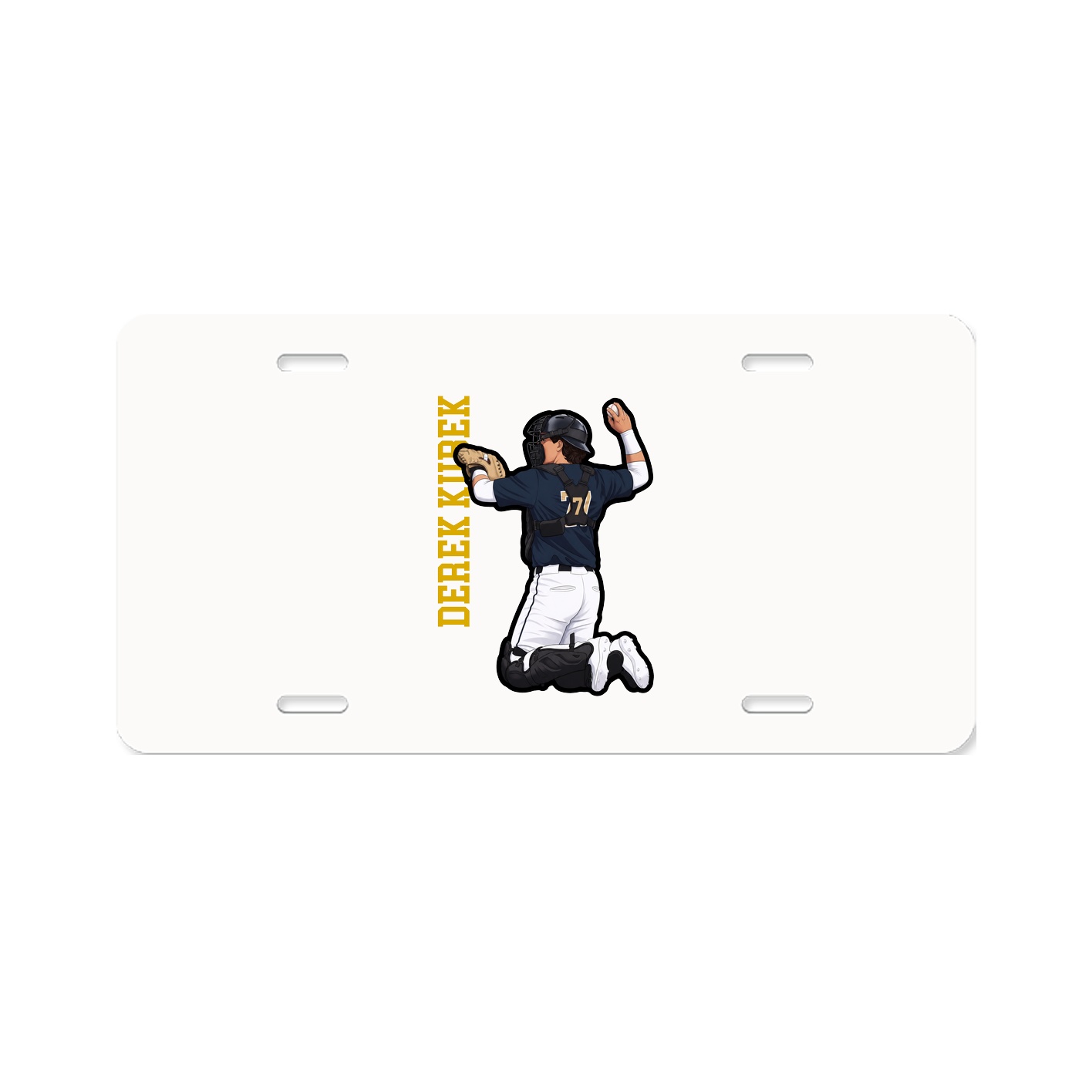 License Plate — Name Vertical in Classic