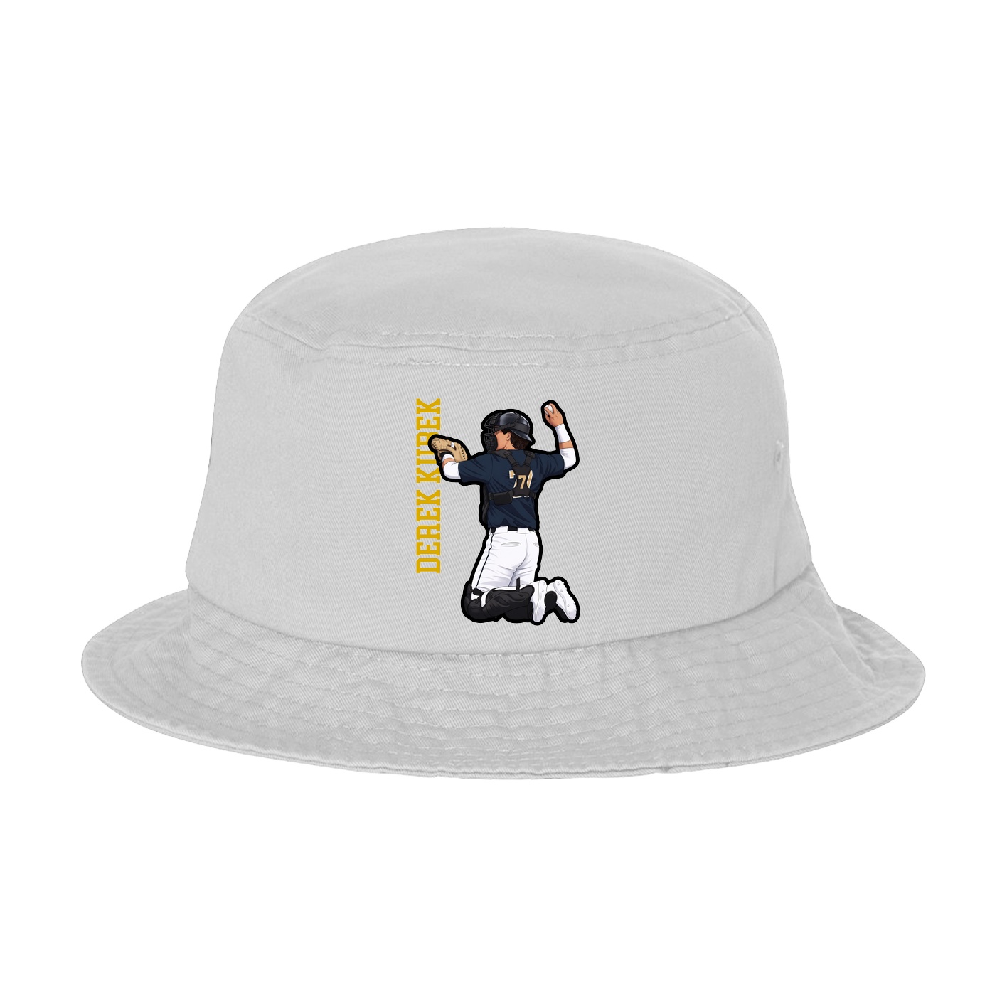 Bucket Cap — Name Vertical in White