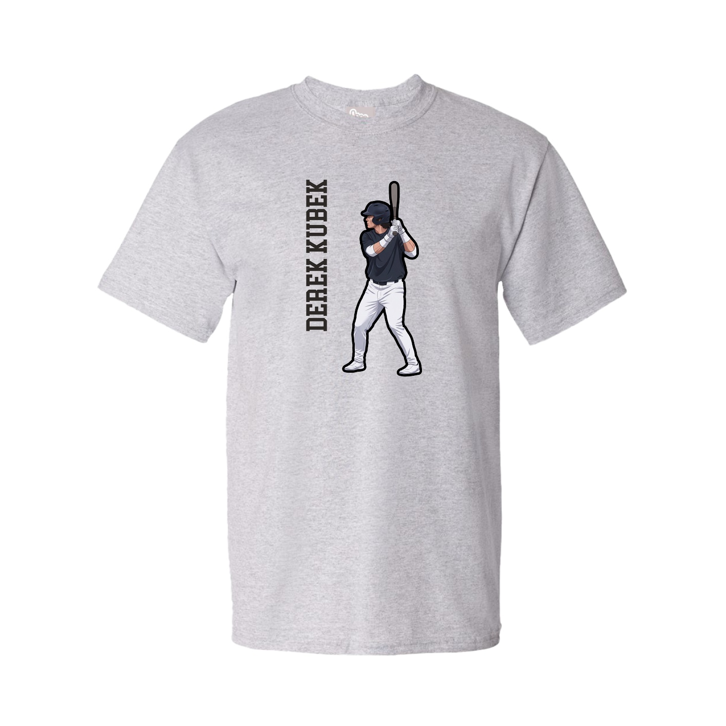 Tee — Name Vertical in Grey