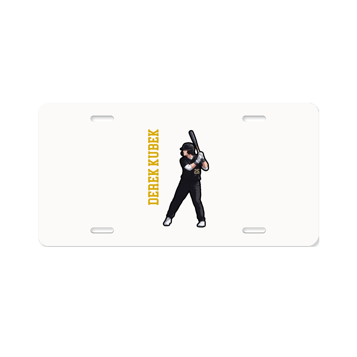 License Plate — Name Vertical in Classic