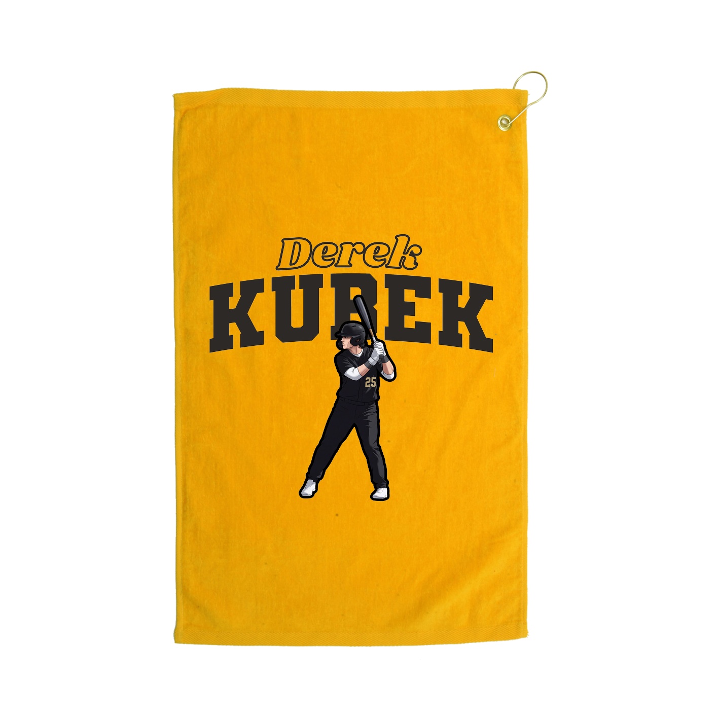Golf Towel — Name Arch in Gold