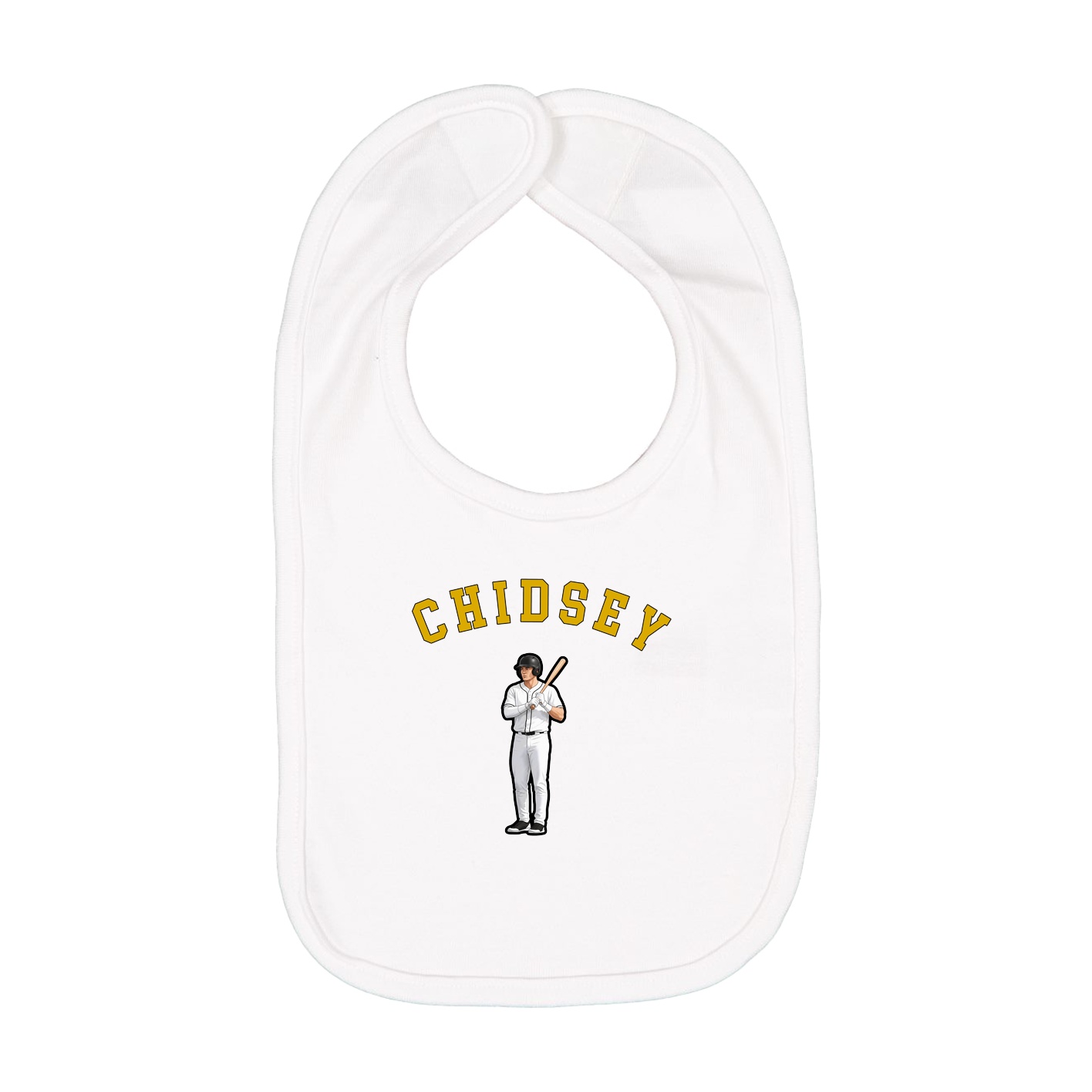 Infant Bib — Shirsey Arch in White
