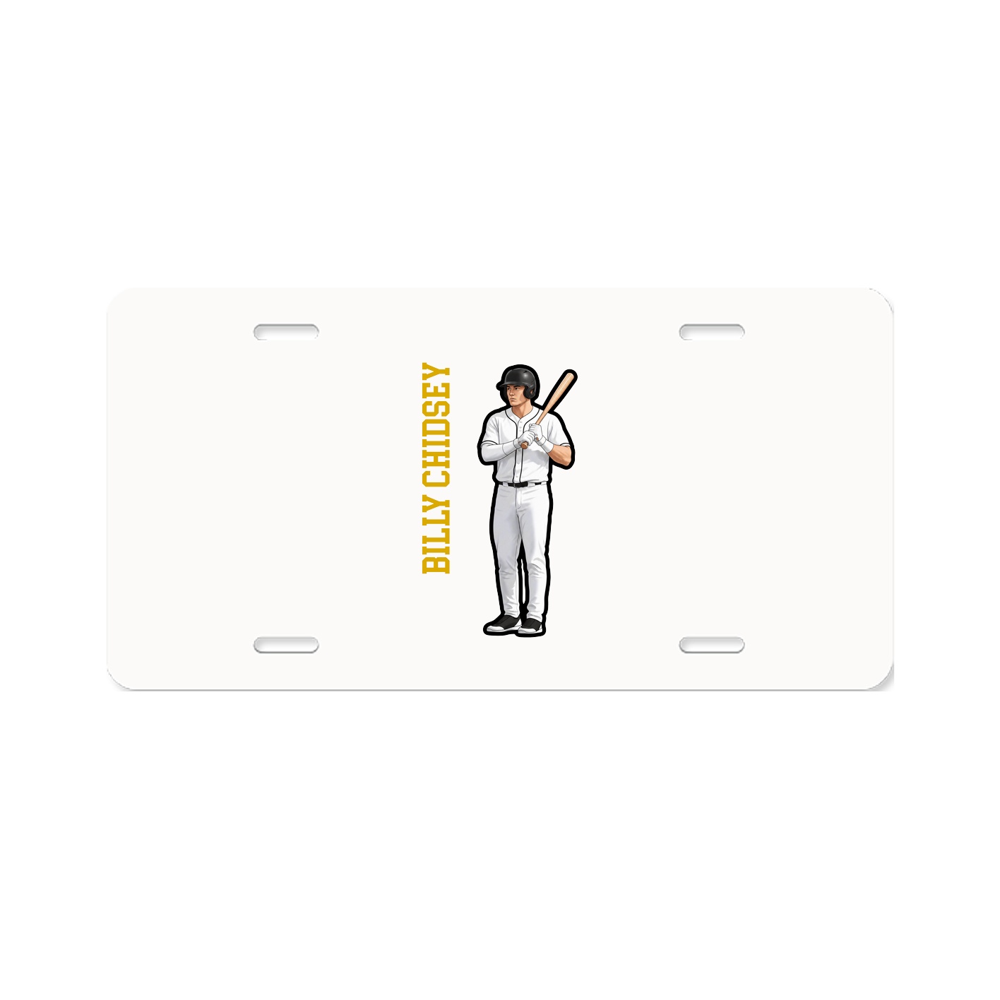 License Plate — Name Vertical in Classic