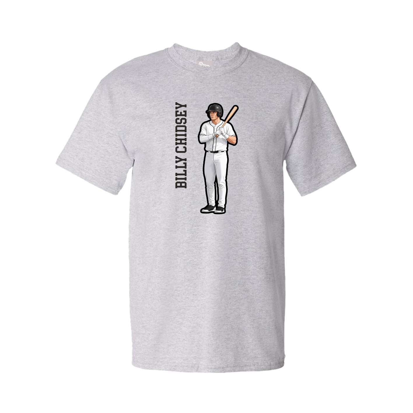 Tee — Name Vertical in Grey