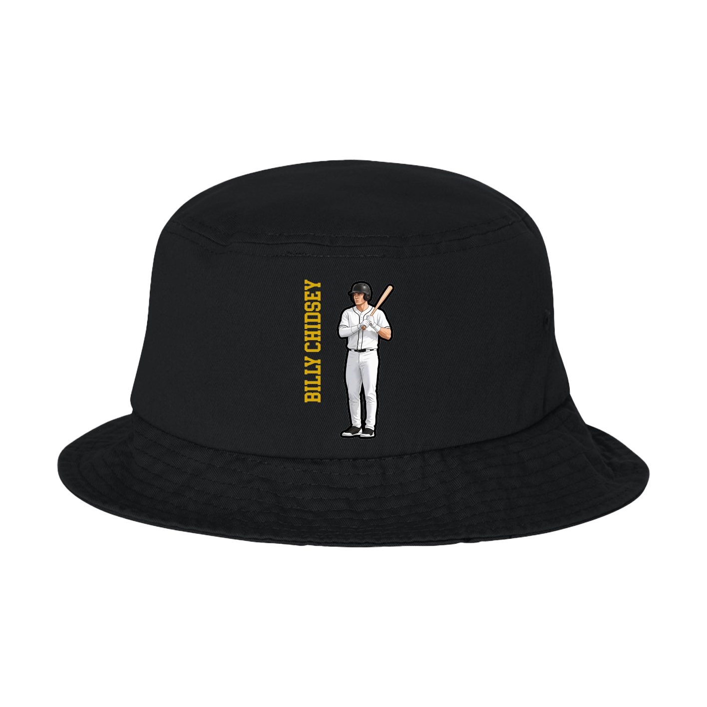 Bucket Cap — Name Vertical in Black