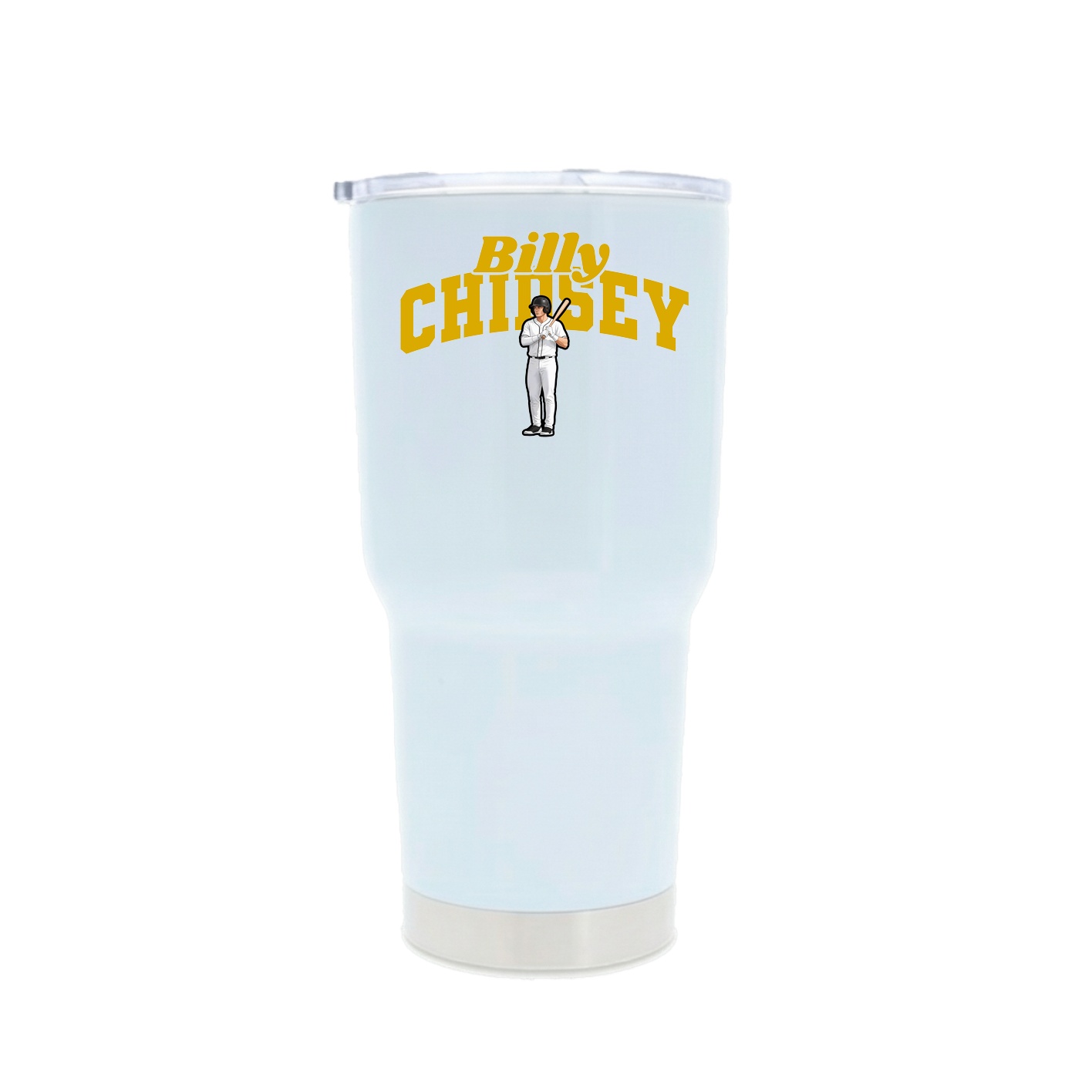 30oz Stainless Steel Tumbler — Signature Arch in White