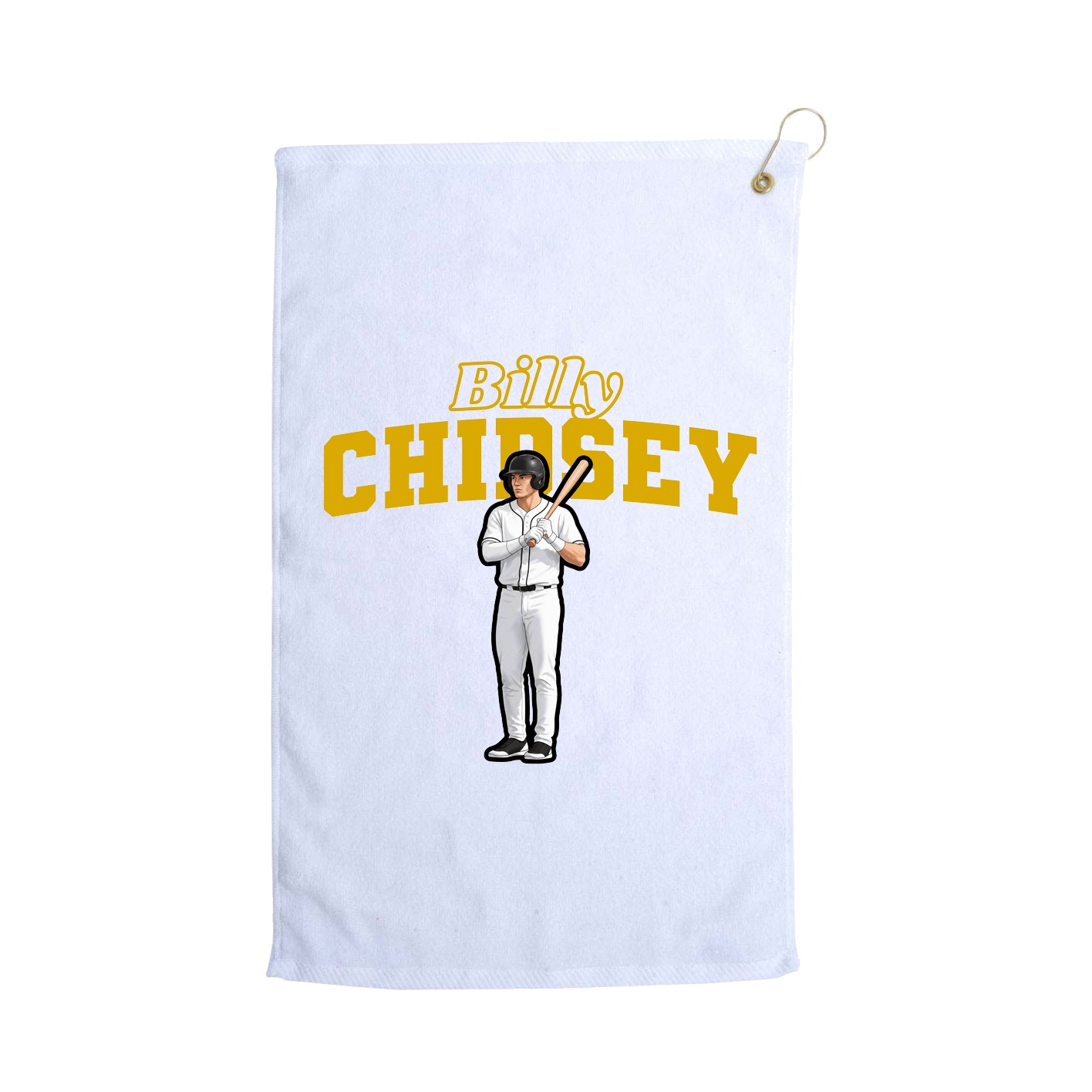 Golf Towel — Name Arch in White