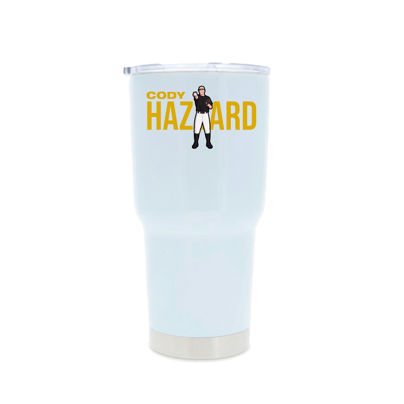 30oz Stainless Steel Tumbler — Player Name in White