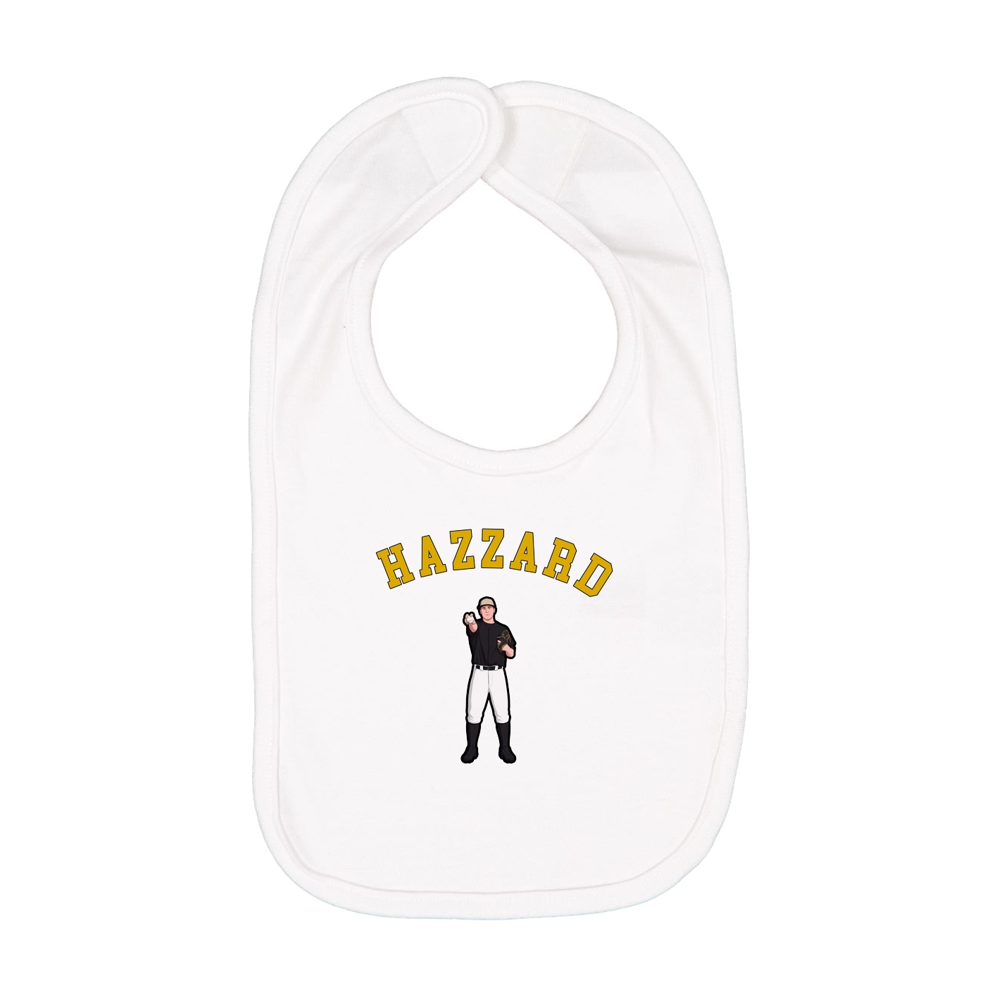 Infant Bib — Shirsey Arch in White