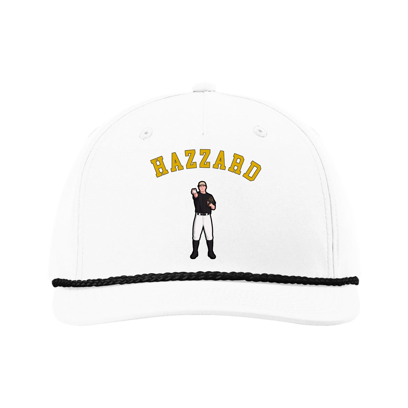 Five-Panel Classic Rope Cap — Shirsey Arch in White