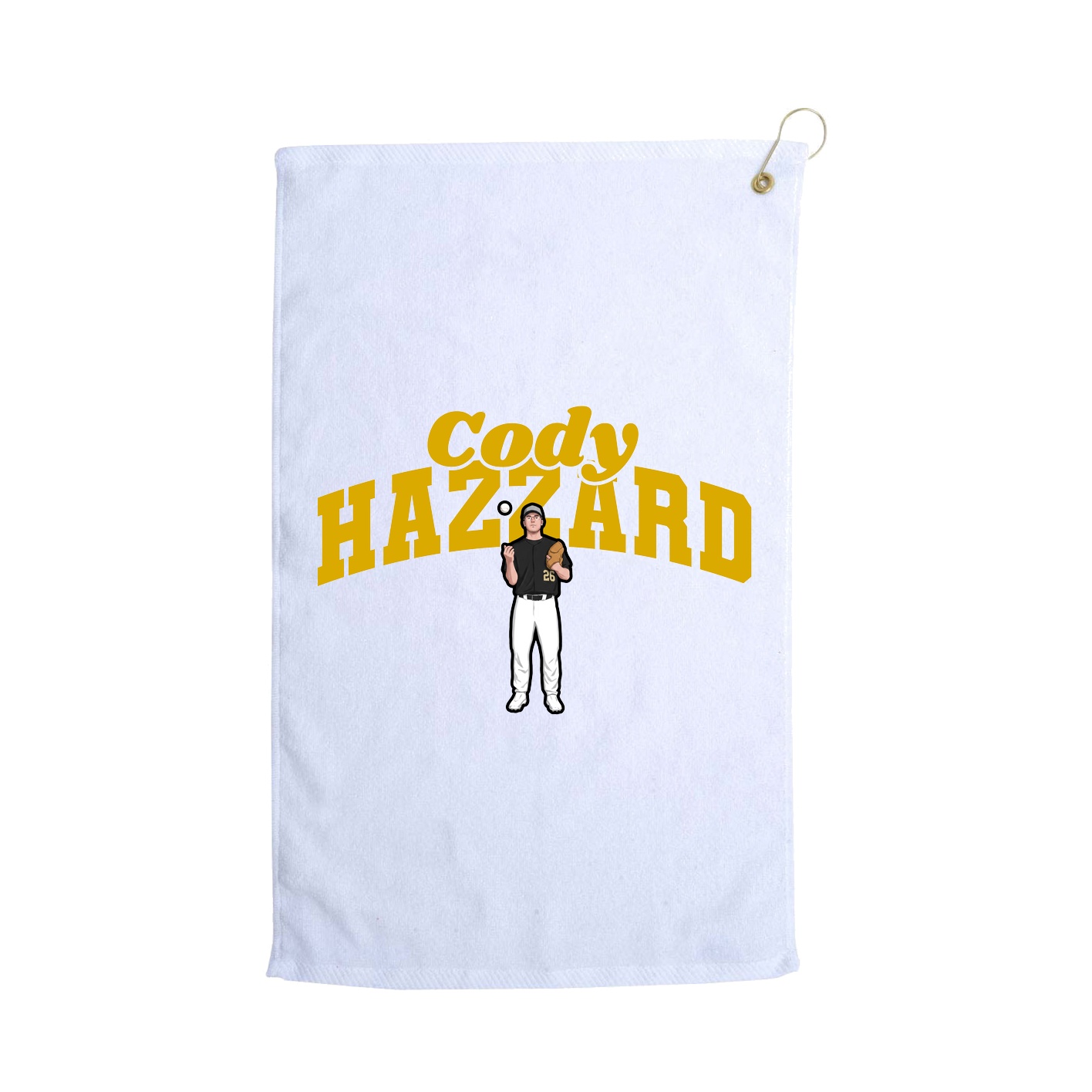 Golf Towel — Signature Arch in White