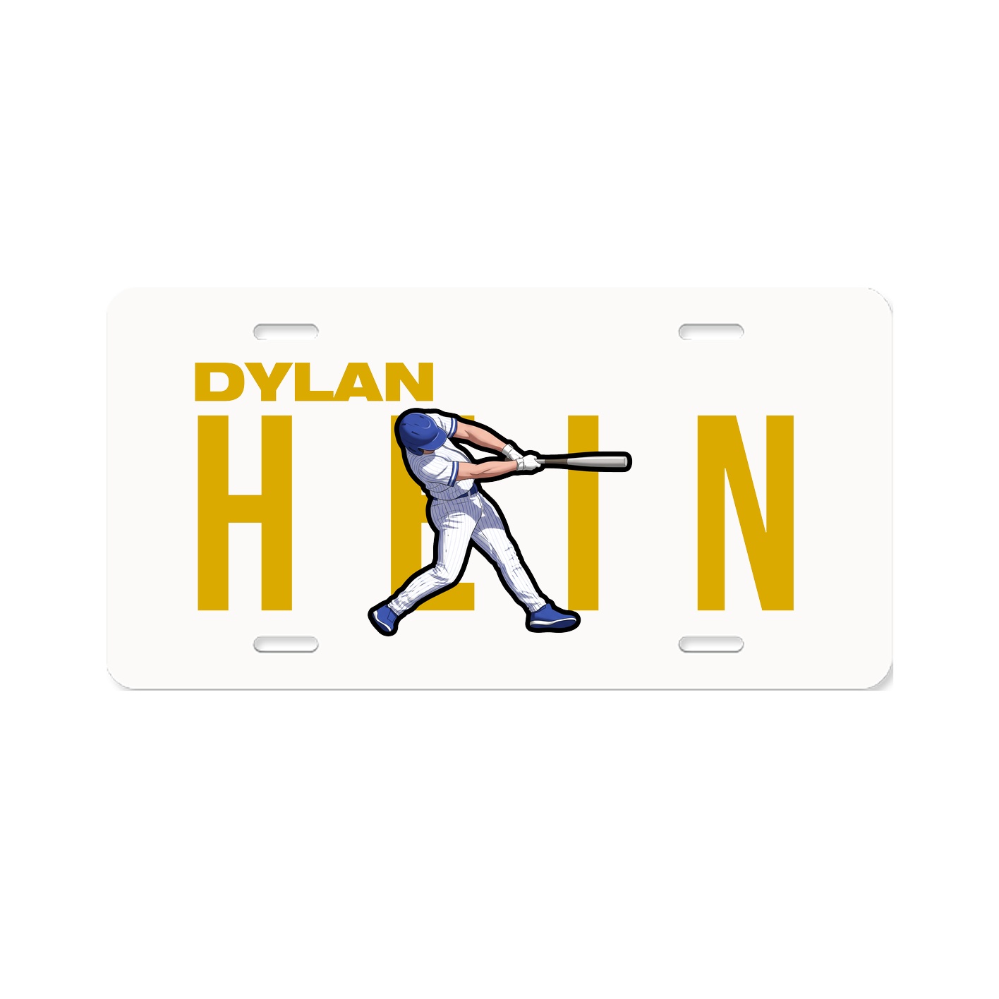 License Plate — Player Name in Classic