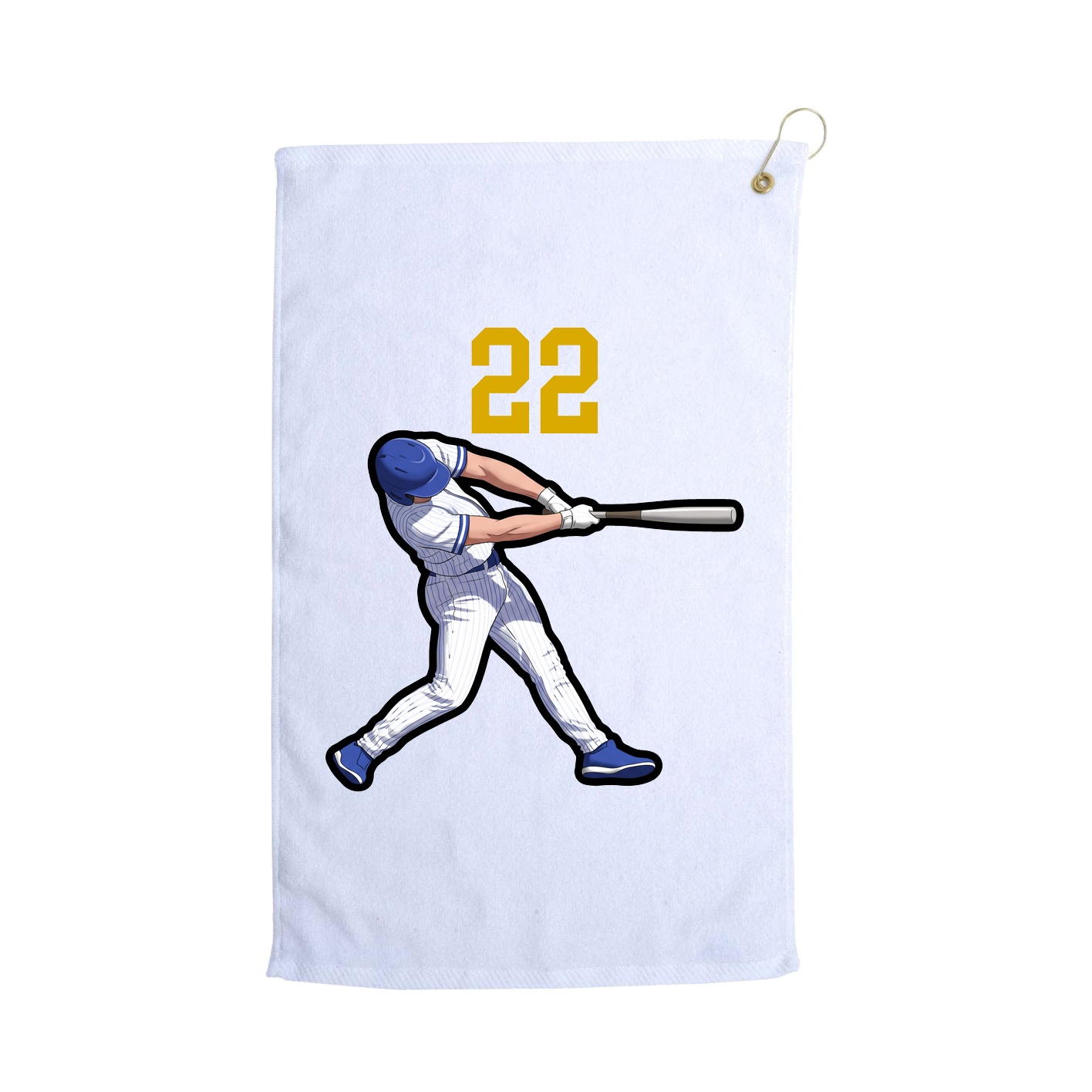 Golf Towel — Number Top in White