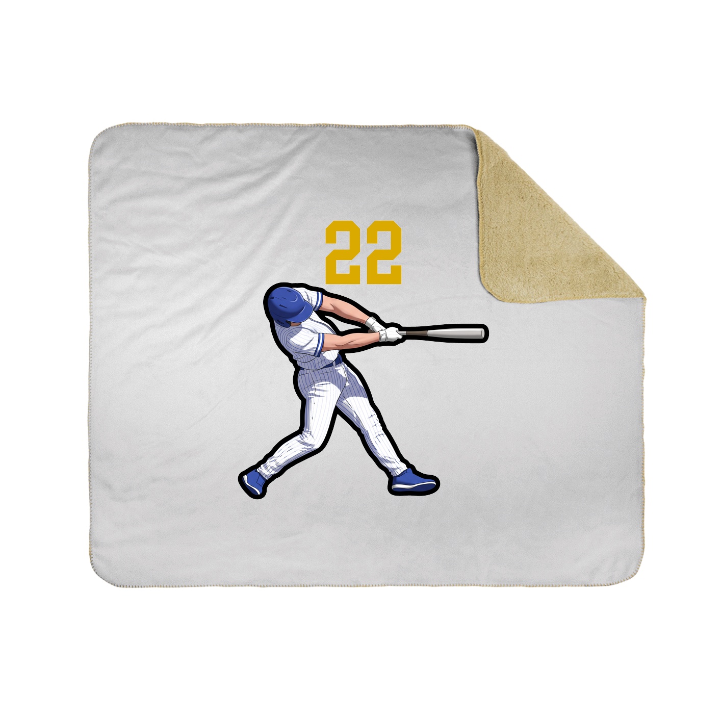 Throw Blanket — Number Top in White