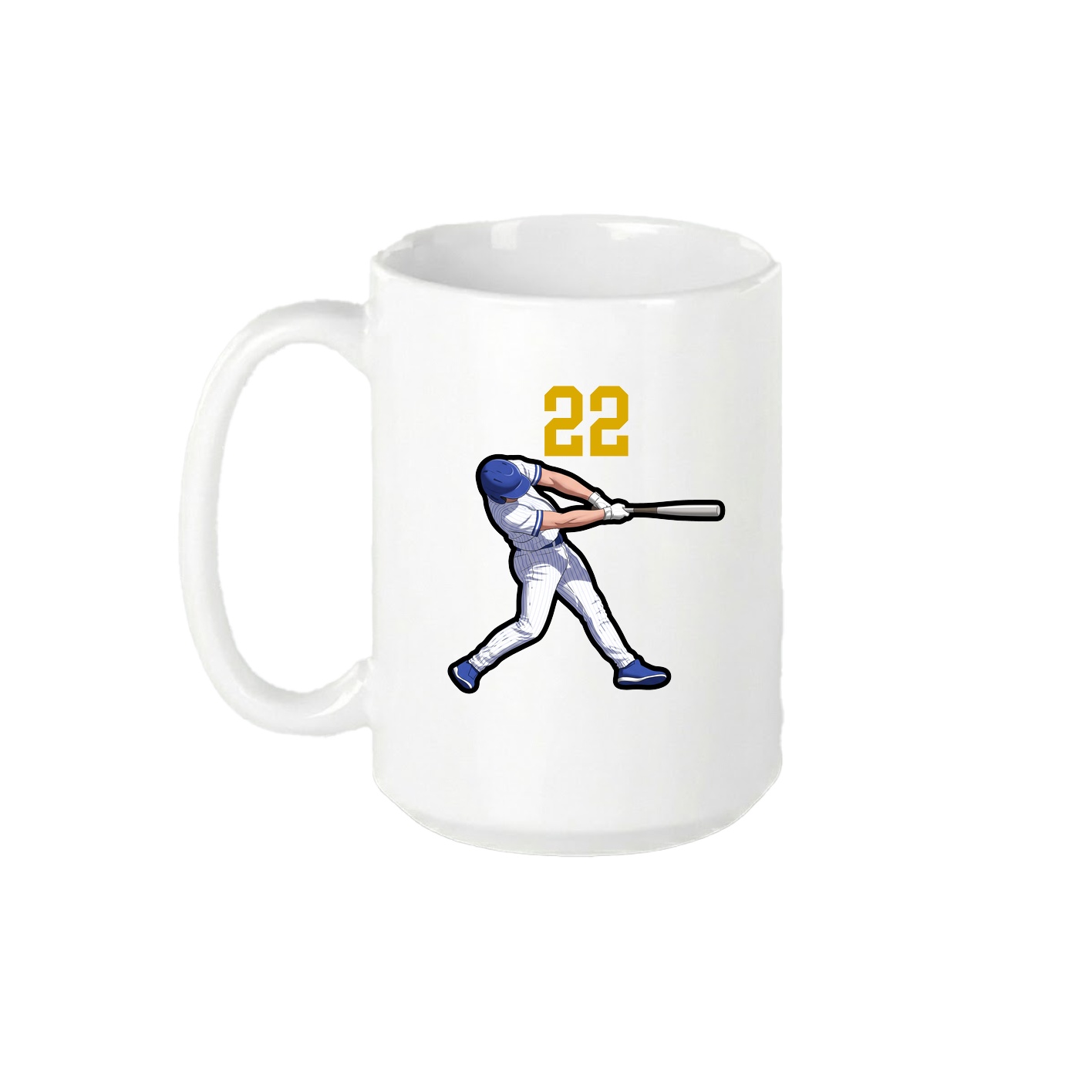 15oz Coffee Mug — Number Top in White
