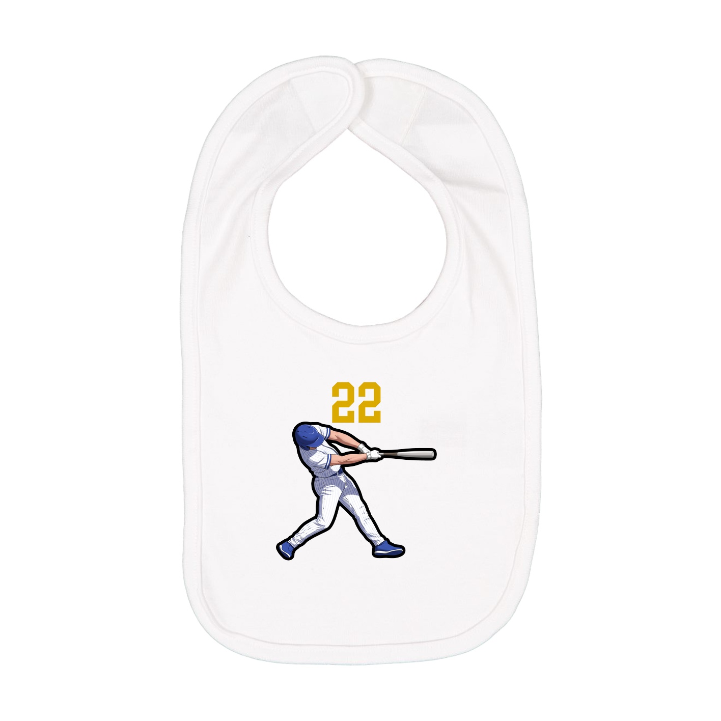 Infant Bib — Number Top in White