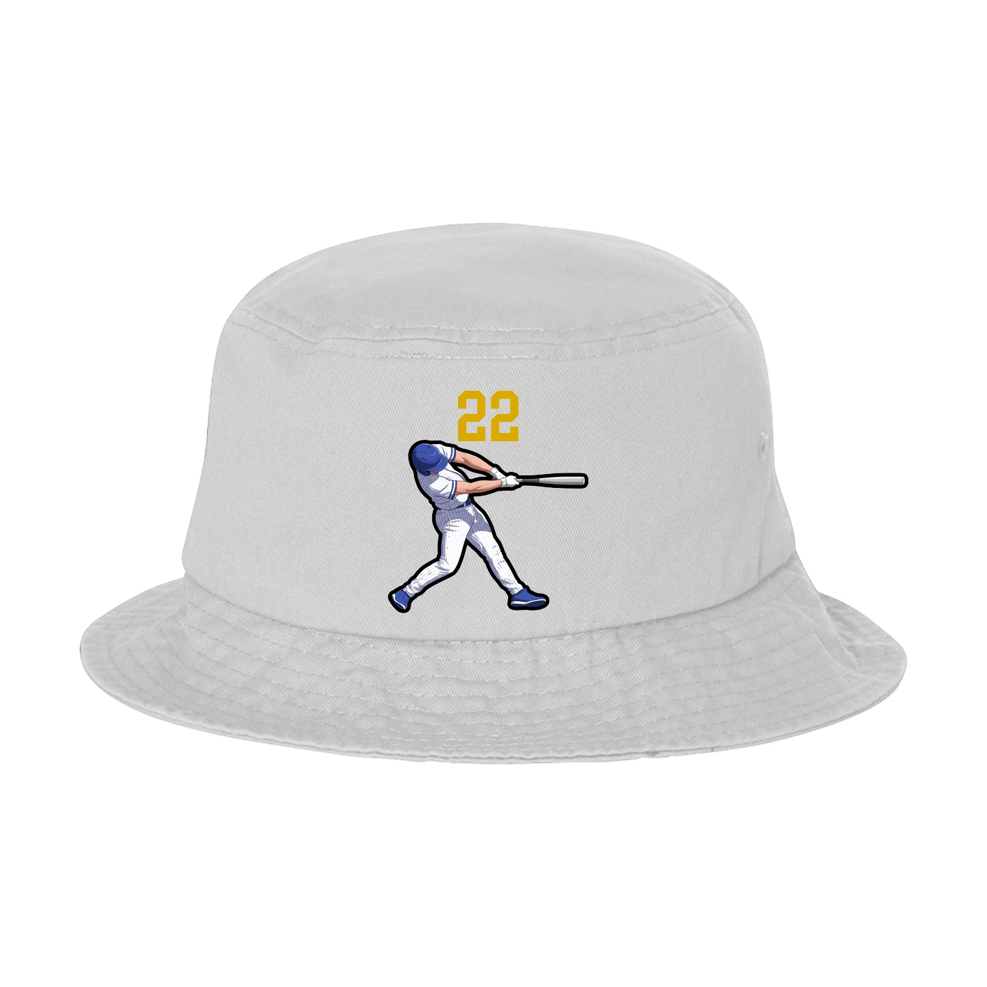 Bucket Cap — Number Top in White