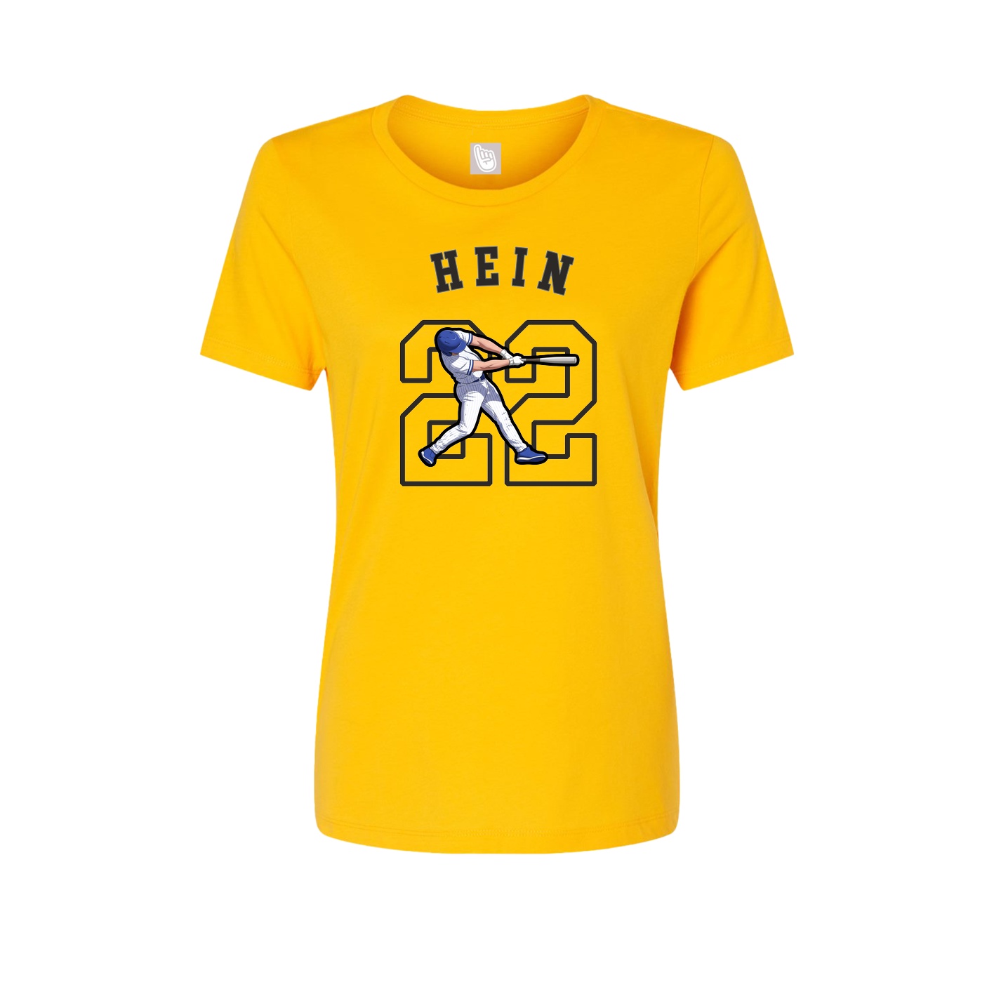 Fitted Women's Tee — Shirsey Arch in Gold