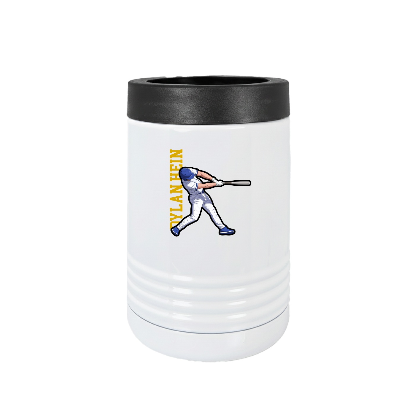 Beverage Holder — Name Vertical in White