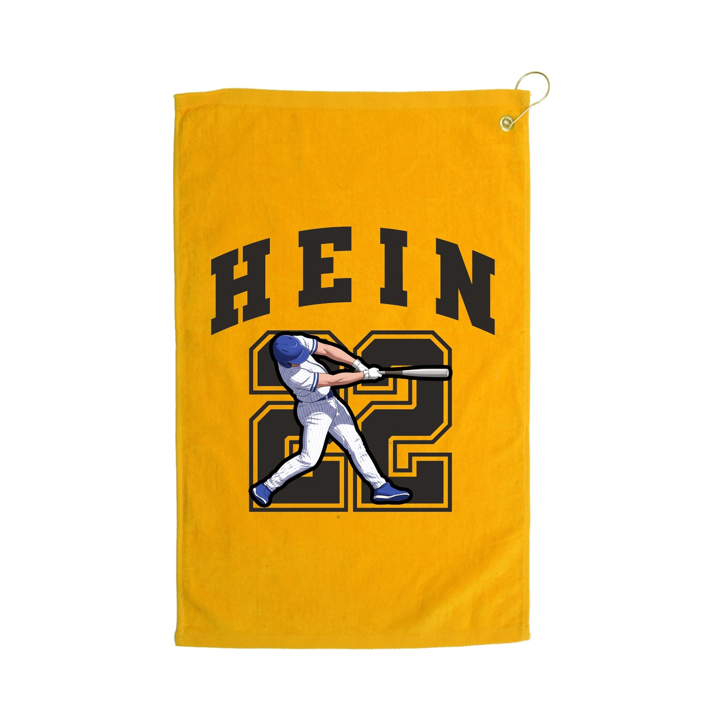 Golf Towel — Number in Gold