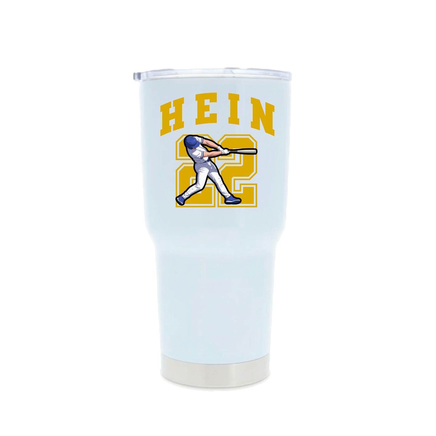 30oz Stainless Steel Tumbler — Number in White