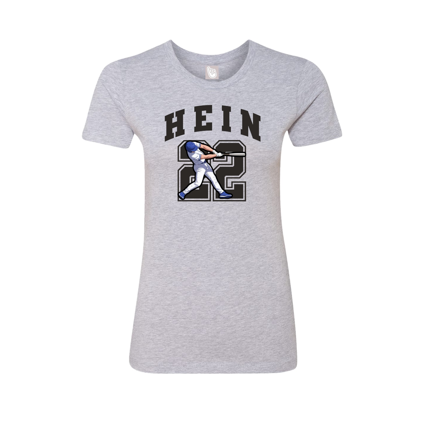 Fitted Women's Tee — Number in Grey
