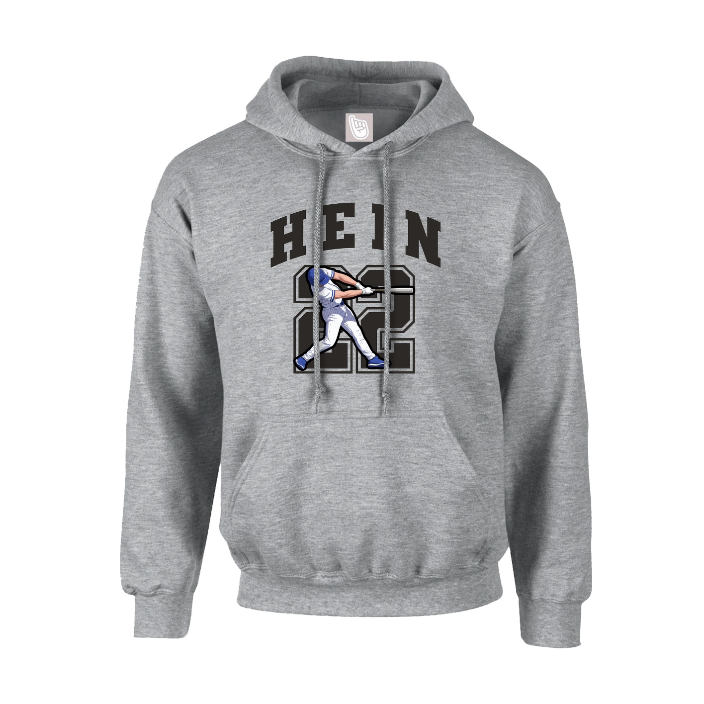 Youth Hoodie — Number in Grey