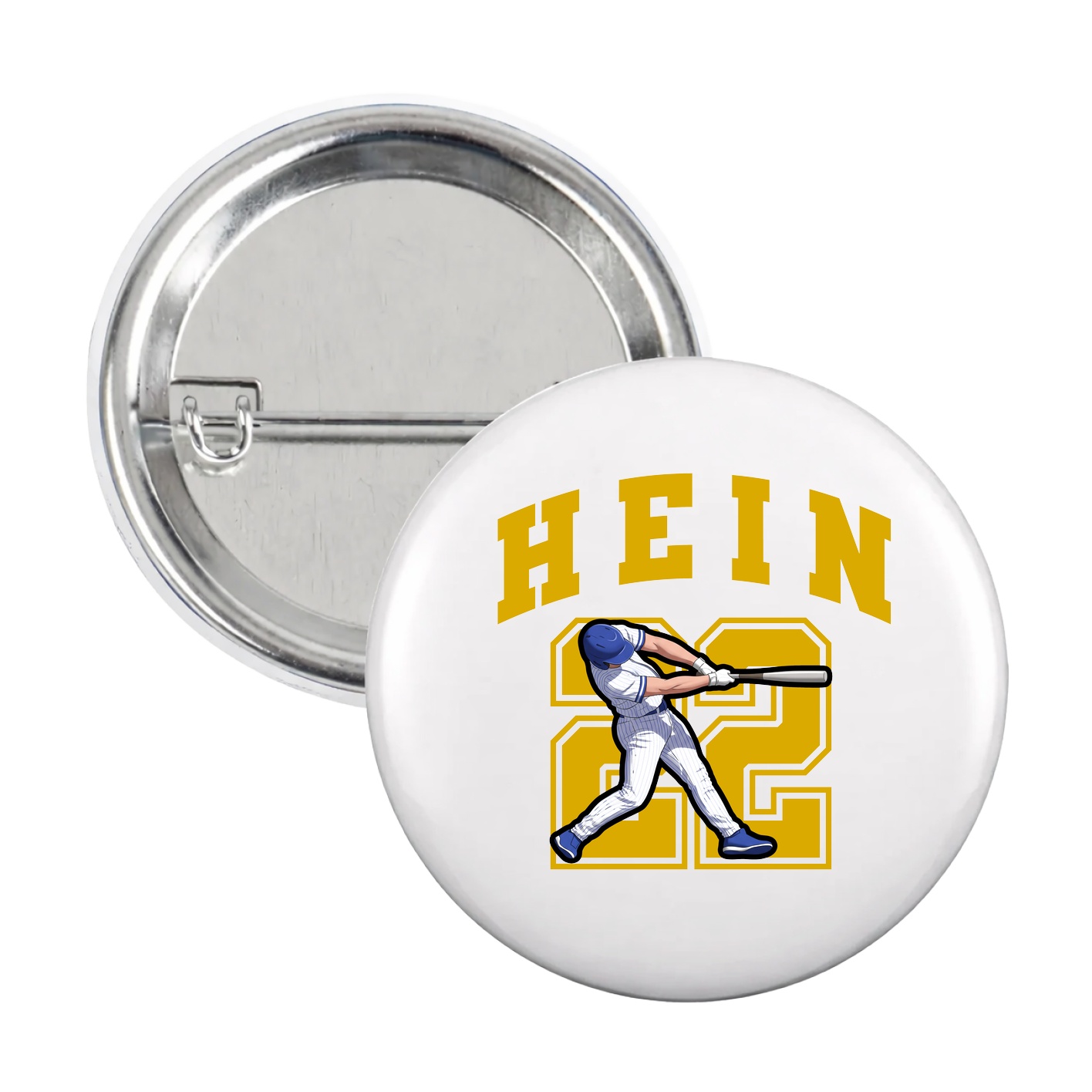 Game Day Button — Number in White