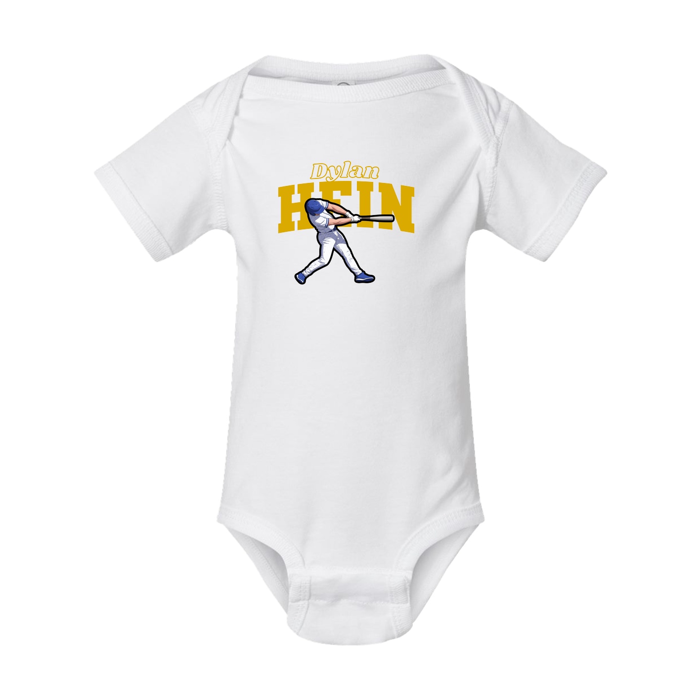 Baby Onesie — Name Arch in White