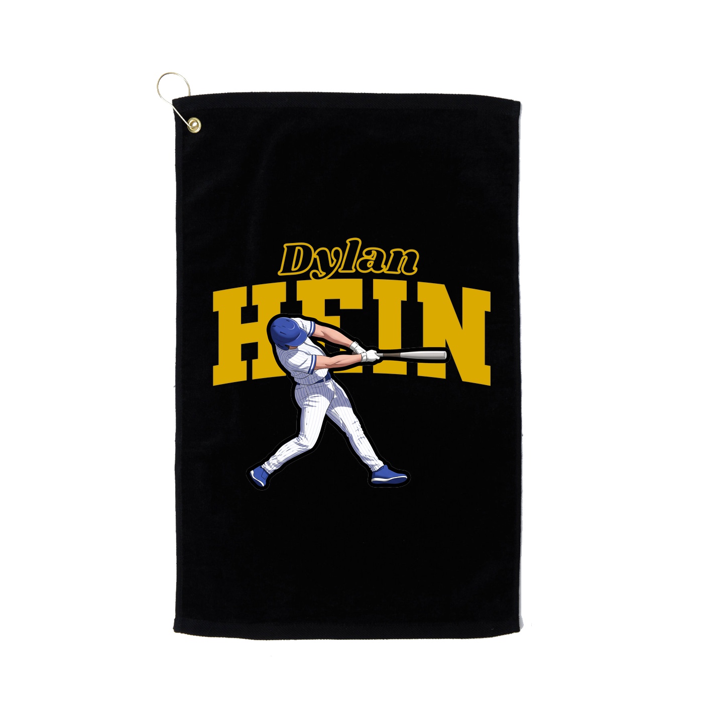 Golf Towel — Name Arch in Black